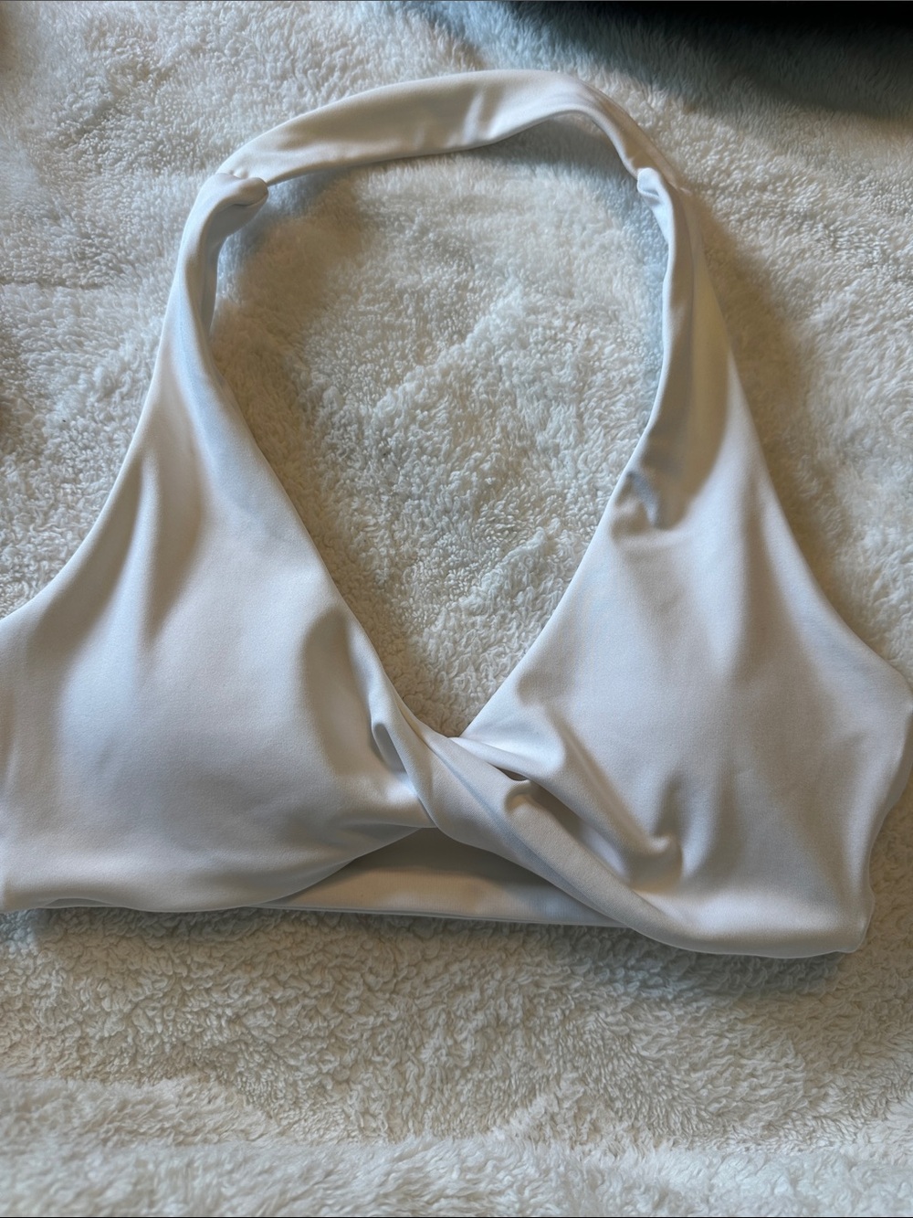 AYBL White Twist Halter Bralette